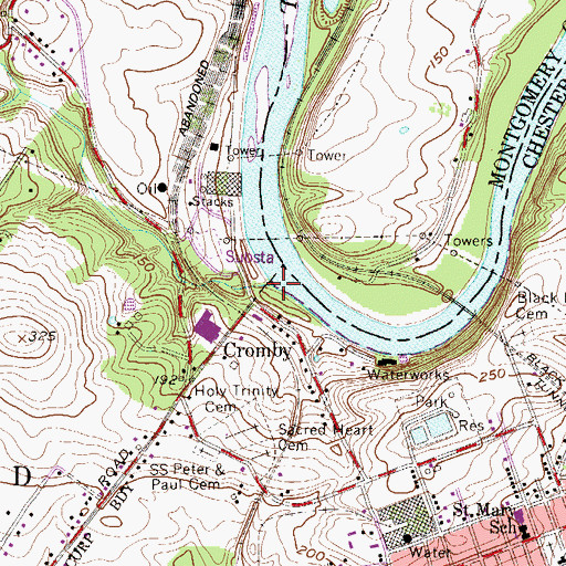 Topographic Map of Stony Run, PA