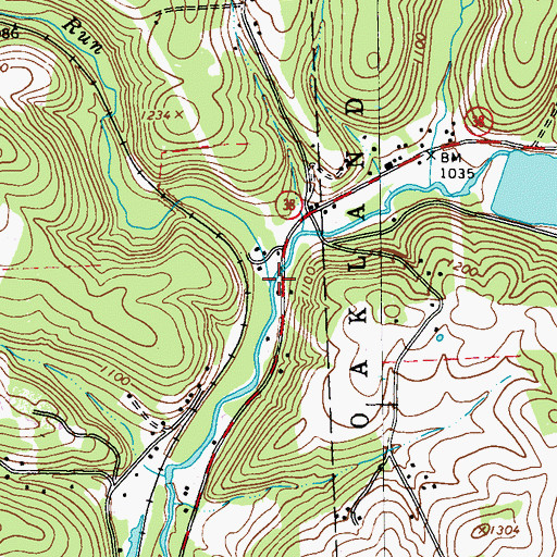 Topographic Map of Stony Run, PA
