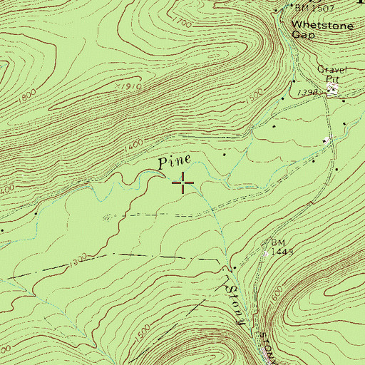 Topographic Map of Stony Run, PA