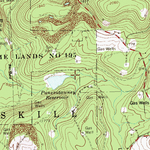 Topographic Map of Stony Run, PA