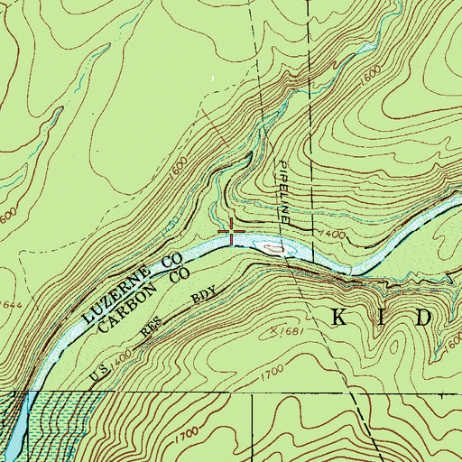 Topographic Map of Stony Run, PA