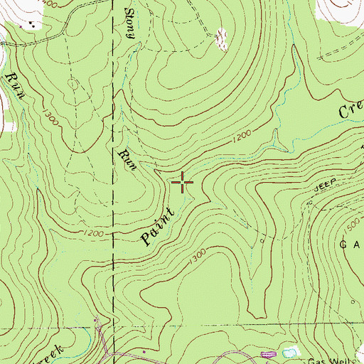 Topographic Map of Stony Run, PA