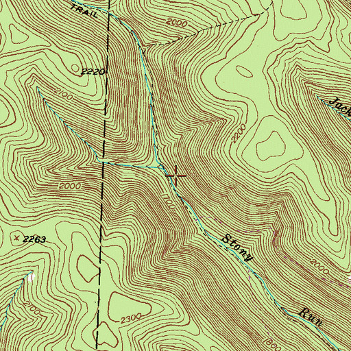 Topographic Map of Stony Trail, PA