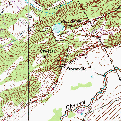 Topographic Map of Stormville, PA