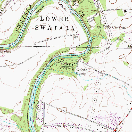 Topographic Map of Stoverdale Camp, PA