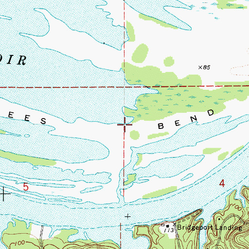 Topographic Map of Gees Bend, AL