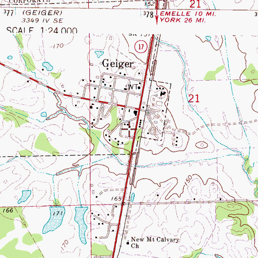 Topographic Map of Geiger, AL