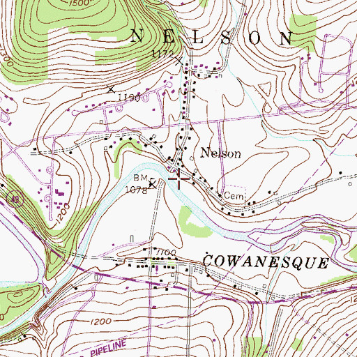 Topographic Map of Strait Creek, PA