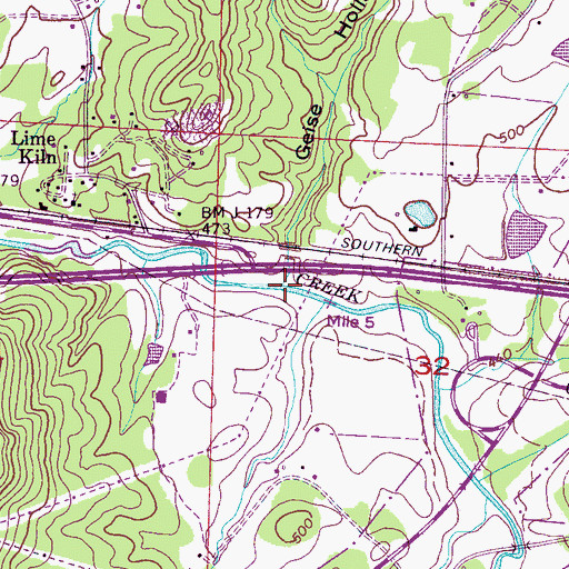 Topographic Map of Geise Hollow, AL