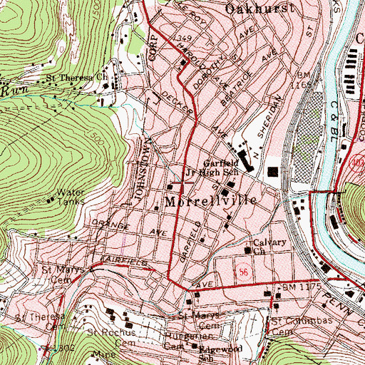 Topographic Map of Strayer Run, PA