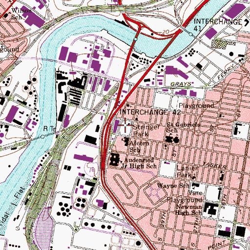 Topographic Map of Stinger Square, PA