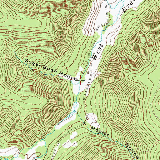 Topographic Map of Sugar Bush Hollow, PA