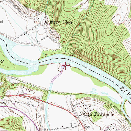 Topographic Map of Sugar Creek, PA