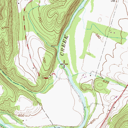 Topographic Map of Sugar Run, PA
