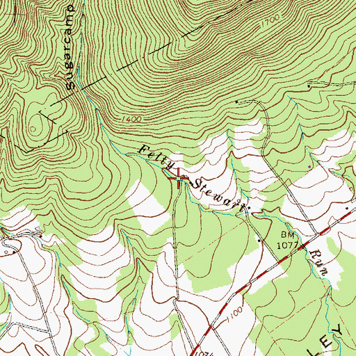 Topographic Map of Sugarcamp Hollow, PA