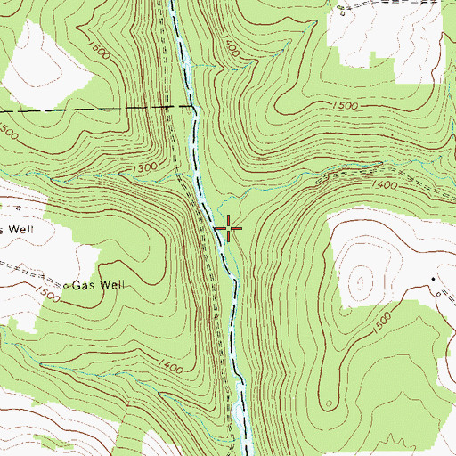Topographic Map of Sugarcamp Run, PA