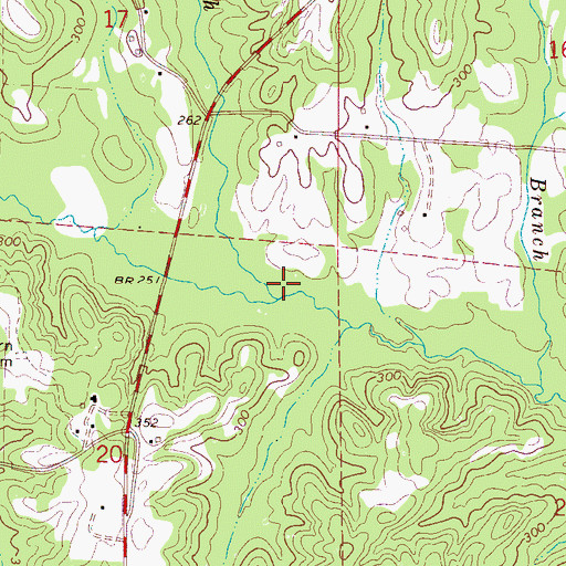 Topographic Map of George Branch, AL