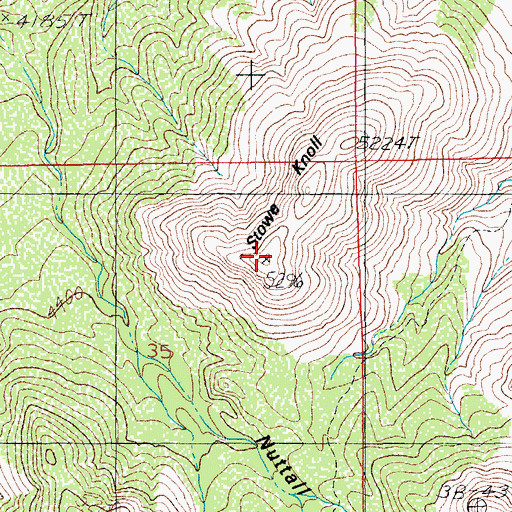 Topographic Map of Stowe Knoll, AZ