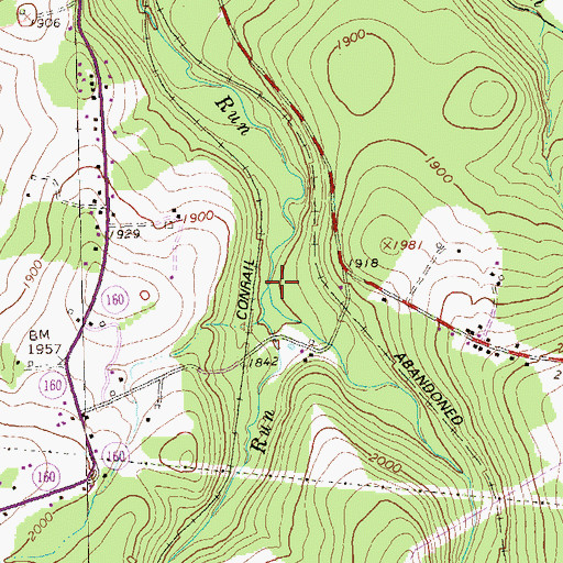 Topographic Map of Sulphur Creek, PA