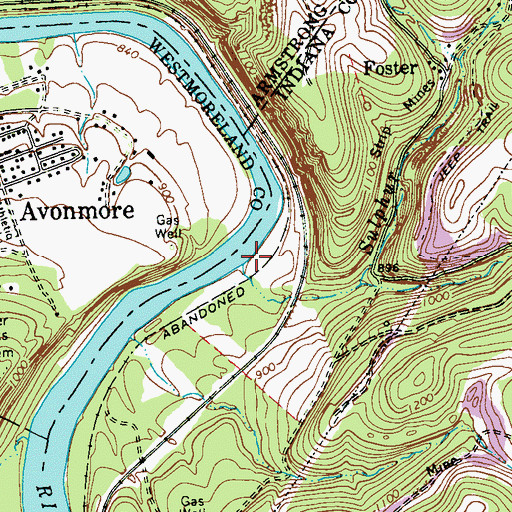 Topographic Map of Sulphur Run, PA