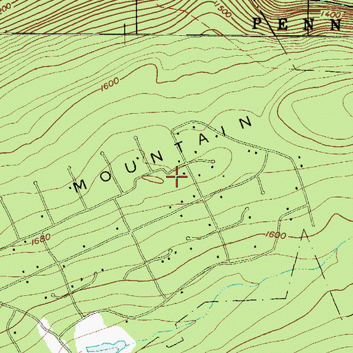 Topographic Map of Summer Mountain, PA