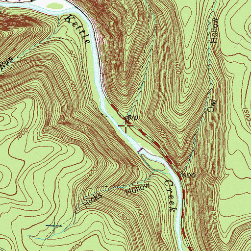 Topographic Map of Summerson Run, PA