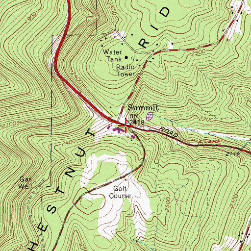 Topographic Map of Summit, PA