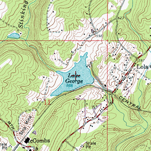 Topographic Map of Lake George, AL