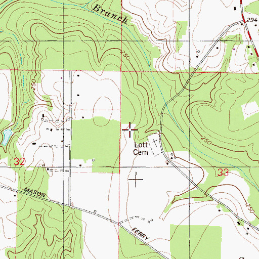 Topographic Map of Lott Cemetery, AL