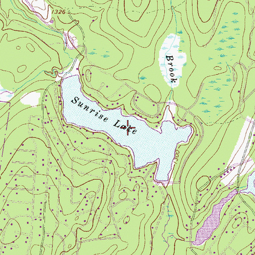 Topographic Map of Sunrise Lake, PA