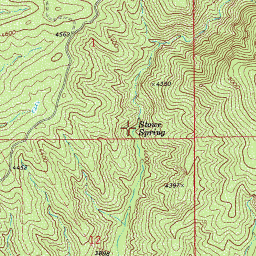 Topographic Map of Stowe Spring, AZ