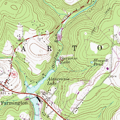 Topographic Map of Surprise Lake, PA