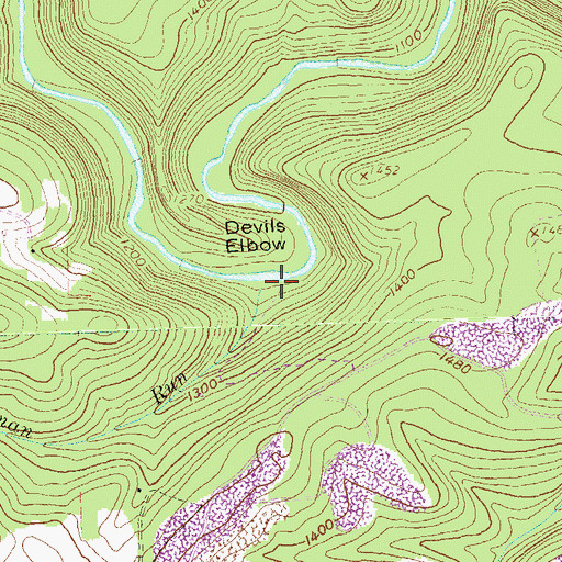 Topographic Map of Susman Run, PA
