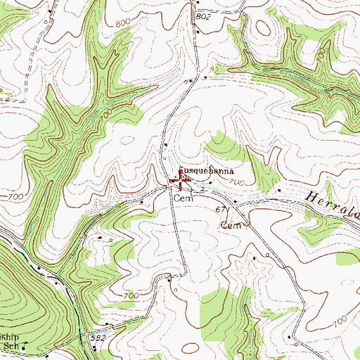 Topographic Map of Susquehanna Church, PA