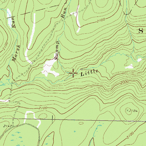 Topographic Map of Swamp Run, PA