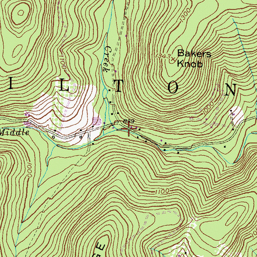 Topographic Map of Swamp Creek, PA