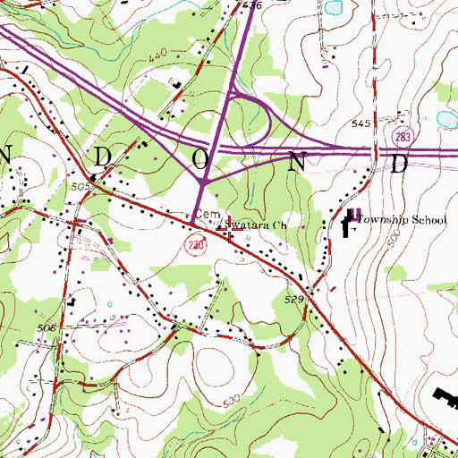 Topographic Map of Swatara Hill Church, PA
