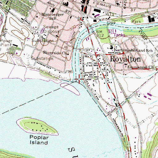 Topographic Map of Swatara Creek, PA