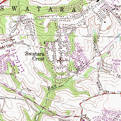 Topographic Map of Swatara Crest, PA
