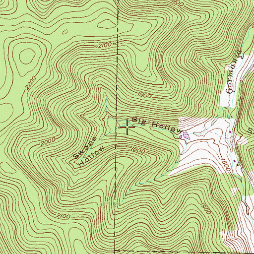 Topographic Map of Swope Hollow, PA