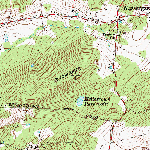 Topographic Map of Swoveberg, PA