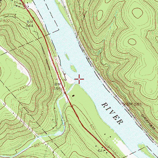 Topographic Map of Tangascootack Creek, PA