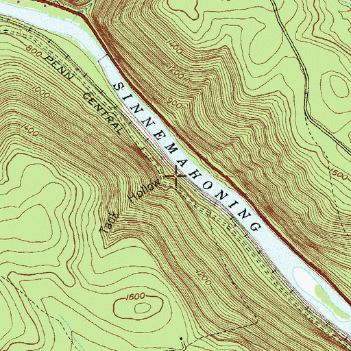 Topographic Map of Tank Hollow, PA