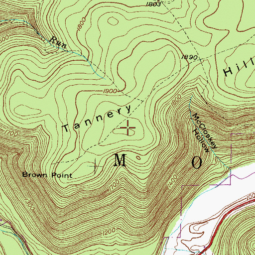 Topographic Map of Tannery Hill, PA