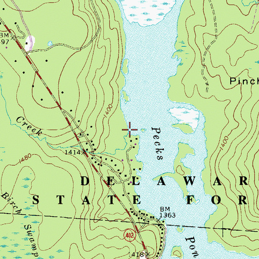Topographic Map of Tarkill Creek, PA