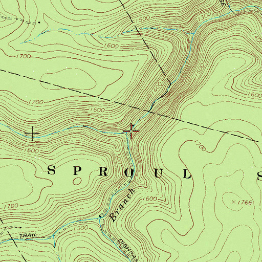 Topographic Map of Tarkiln Branch, PA