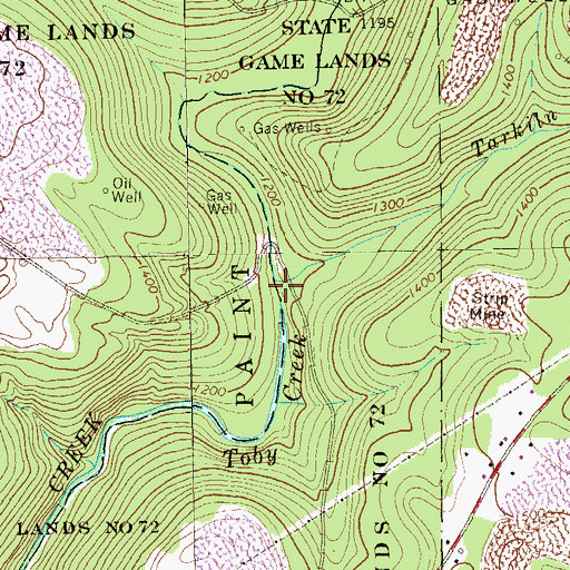 Topographic Map of Tarkiln Run, PA