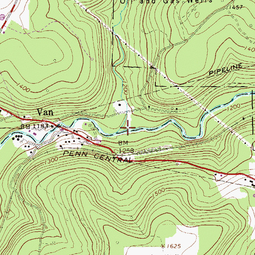 Topographic Map of Tarkiln Run, PA