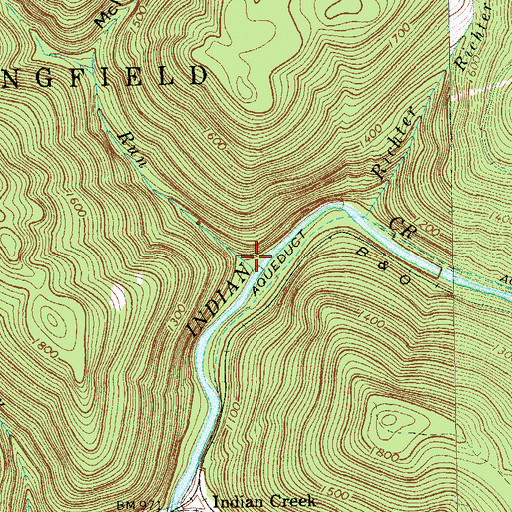 Topographic Map of Tates Run, PA