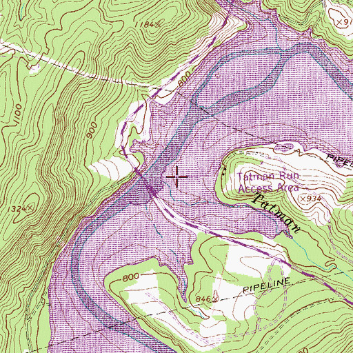 Topographic Map of Tatman Run, PA